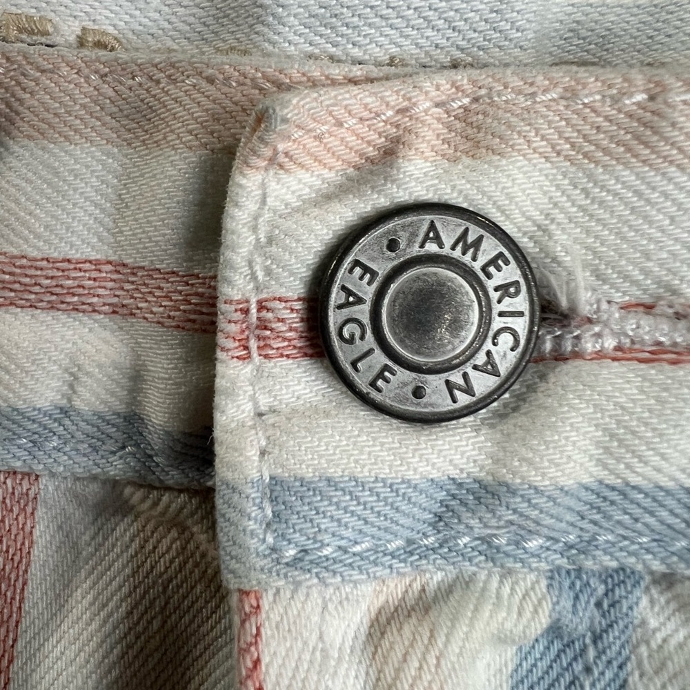American Eagle Outfitters Multicolor Striped Jean Shorts - Picture 7 of 7